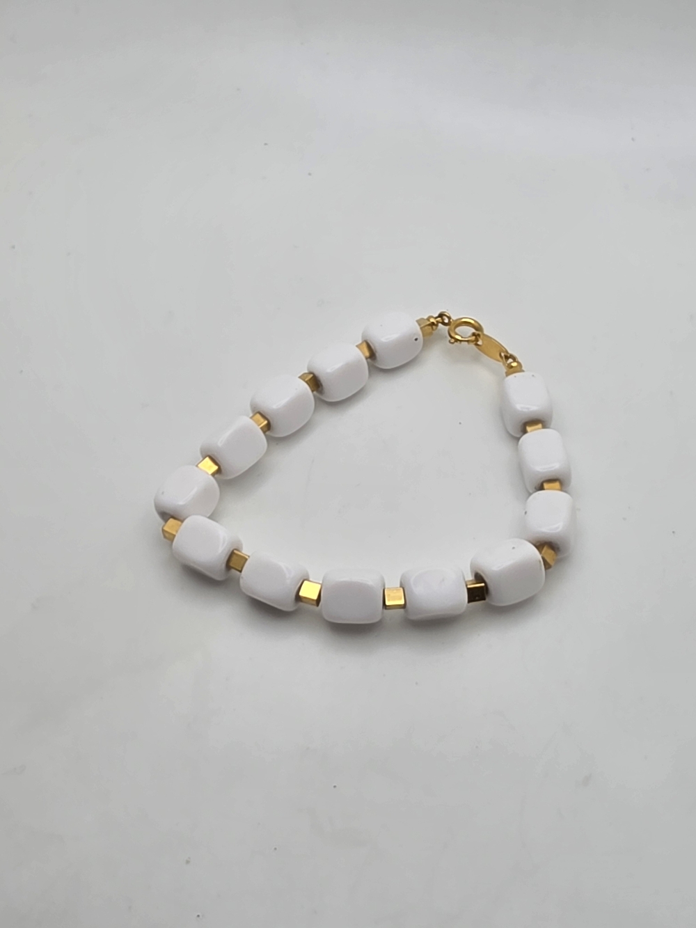 Trifari Gold And White Bracelet